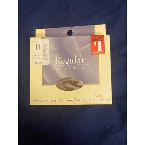 Vintage Regular Pantyhose Panty hose Suntan Size B Sandalfoot New Women’s